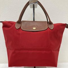 未使用】LONGCHAMP 赤 ミニハンドバッグ ANA - メルカリ