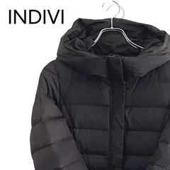 INDIVI インディブィ ブラック レディース アウター ジャケット ダウンジャケット 長袖 シンプル 防寒 ユニセックス【サイズ38】Sサイズ相当 005TY