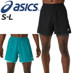 アシックス メンズ ショートパンツ asics ROAD 2-N-1 5インチショーツ ランニングパンツ インナータイツ付き 男性 スポーツウェア  マラソン 陸上 トレーニング ボトムス 短パン メンズウエア  /2011D245