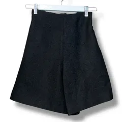 Cygne シーニュ ツイードショートパンツ Joelle キュロット ウール ウエストゴム ハイウエスト サイドジップ 黒 ブラック サイズ0 レディース 秋 冬 ゴーゴー古着久喜倉庫店 20 No.1512