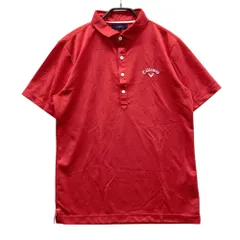 サイズ：L CALLAWAY キャロウェイ  半袖ポロシャツ 総柄 レッド系 [240101616922] ゴルフウェア メンズ ストスト