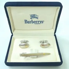 BURBERRY バーバリー カフリンクス ネクタイピン セット ゴールド シルバーカラー