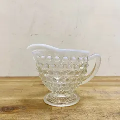 アメリカ ヴィンテージ アンカーホッキング ムーンストーン クリーマー 食器 キッチン雑貨 ホブネイル アメリカン雑貨【B7221】