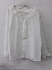 【中古】【ﾀｸﾞ・予備ﾎﾞﾀﾝ付き】 JOURNAL STANDARD LUXE ｼﾞｬｰﾅﾙｽﾀﾝﾀﾞｰﾄﾞﾗｯｸｽ ｺｯﾄﾝﾛｰﾝ ﾌﾘﾙﾊﾟﾌﾌﾞﾗｳｽ 25-050-440-0531-3-0 ﾎﾜｲﾄ F 991891644