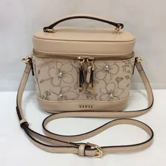 RANDA ランダ フラワー刺繍2WAYバニティバッグ ピンクベージュ