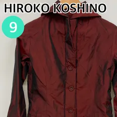 HIROKO KOSHINO ヒロココシノ アウター ジャケット ジャンパー レッド 日本製 レディース 9サイズ 【CT2620】