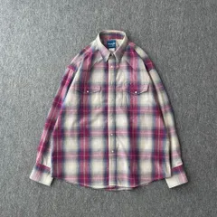 80ｓ　90ｓ　Wrangler　ウエスタンシャツ　オンブレチェック　ビンテージ