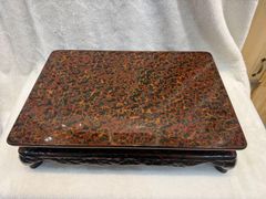 【津軽塗】　四人掛テーブル　座卓 　　　唐塗　呂　津軽伝統工芸品　122cm幅 津軽塗】 四人掛テーブル 座卓 唐塗 呂 津軽伝統工芸品 122cm幅 - メルカリ