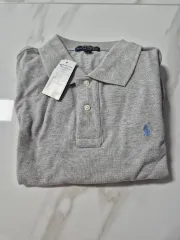 ポロ ラルフローレン グレー 長袖 ポロTシャツ 新品
