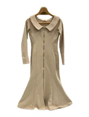 ミストレアス MISTREASS Front Zip Wide Collar Sweat Dress フロントジップワイドカラースウィートドレス ワンピース ベージュ フリーサイズ 101LT-327