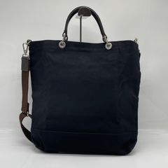 中古】BEAMS ショルダー・トートバッグ 大容量 キャンパス レザー 
