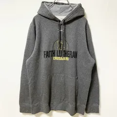 古着 used　UNDER ARMOUR アンダーアーマー　長袖ロゴプリントパーカー　フード付き　スウェット　グレー　Mサイズ【値引き交渉OK！】