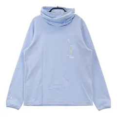 サイズ：1 PEARLY GATES パーリーゲイツ 2025年モデル タートルネック 長袖Tシャツ ロゴ  ブルー系 [240101631158] ゴルフウェア レディース ストスト