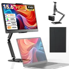 『在庫処分』 ゲーミング ポータブルモニター Switch XBOX 保護カバー付き 5 4 非光沢 PS3 100%広色域 IPSパネル HDR ブルーカット 1080P 持ち運び 在宅勤務 薄型軽量 Type-C搭載 サブモニター 標準HDMI モバイルデ