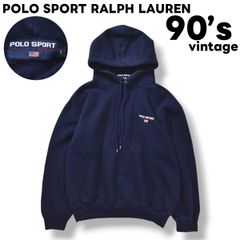 90s 00s POLO ラルフローレン パイル地 ジップ パーカー ブラック