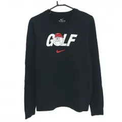 ナイキ 長袖Ｔシャツ 黒 ビッグプリント  メンズ M ゴルフウェア NIKE