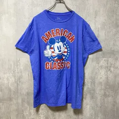 古着 used　Disney　ディズニー　半袖プリントTシャツ　青　Mickey　ミッキーマウス　アメリカンクラシック【値引き交渉OK！】