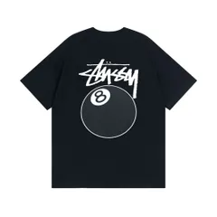 STUSSY STUSSY 8 BALL T恤スツーシーロゴ文字プリントの丸首プルオーバー半袖Tシャツ 男女兼用