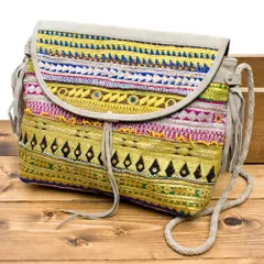 【一点物】アラブのショルダーバッグ-Lサイズ / アラブバッグ ショルダーバッグ アラブ 古布 パッチワーク ショルダー