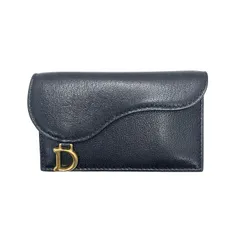 Christian Dior クリスチャン ディオール サドル コインカードホルダー カードケース レザー ロゴ ブラック メンズ ウィメンズ
