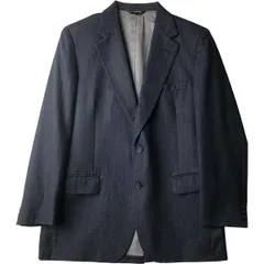 古着 Bloomingdale's the men's store ストライプ柄 ヘリンボーン ウールテーラードジャケット USA製 メンズM相当/eaa615927