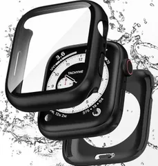 【40mm フルカバー保護】Puptoya アップルウォッチ 防水 カバー Apple Watch Series 6 5 4 SE3 SE2 対応 40mm ケース 2 in 1 前後の保護 PC+ガラス素材