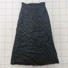 ◇ ⊂ スローブイエナ SLOBE IENA リネン混ロングスカート ブラック系 レディース 38 E  【1602040057106】