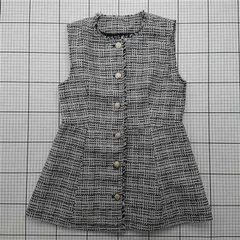 ◇ Θ ラナン Ranan ツイードノースリーブジャケット Mサイズ ブラック系 レディース E  【1602040057076】