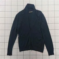 ◇ Θ ナノ・ユニバース nano・universe カーディガン ネイビー系 Mサイズ メンズ E  【1602040057588】