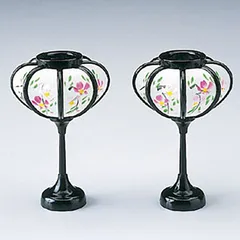 ミニチュア 雪洞（ぼんぼり）2個（1対）高さ約9cm ひな飾り 雛祭り