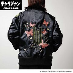 black weirdos 刺繍 スカジャン M ブラックウィドー み*み様 black weirdos ブラックウィドウ 刺繍 スカジャン 宇宙人