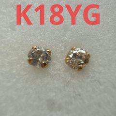 未使用 ツツミ ロイヤルブルームーンストーン 一粒 ピアス K18YG