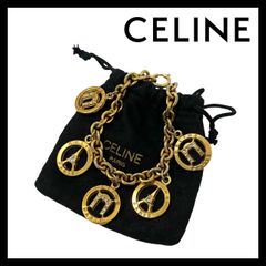 CELINE】エッフェル塔 凱旋門 モチーフ チェーン ブレスレット