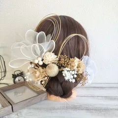 髪飾り＊成人式 卒業式 結婚式 ウェディング 振袖 袴 和装 前撮り~ボリュームリボン ダリア アップヘア シニヨン~くすみピンク 20本