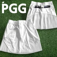 PGG by PEARLY GATES ピージージー パーリーゲイツ ゴルフ 高密度ドライポプリン プリーツ切替 4WAYストレッチ ミニ スカート ゴルフウェア レディース 269-2234602 定価2.4万 ホワイト ▲027▼50821w01