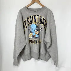 SAINT MICHAEL セントマイケル ベビーマイケルクルーネックスウェット SM-HR1-0000-050 美品 トレーナー 裏起毛 ロゴ プリント ストリート メンズ XLサイズ グレー トップス A15915◆のサムネイル