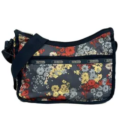LESPORTSAC(レスポートサック) ショルダーバッグ - ブルーグレー×マルチ 花柄/斜めがけ
