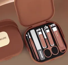 爪切りセット 7点 グルーミングセット マニキュアセット ネイルケアセット 多機能 ステンレス製 携帯便利 専用収納ケース付き ng1