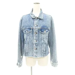 ザラ ZARA ダメージ加工 デニム ジャケット Gジャン Sサイズ インディゴ ブルー