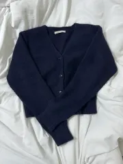 アンゴラ 厚手 カーディガン / 実際に着用画像 O