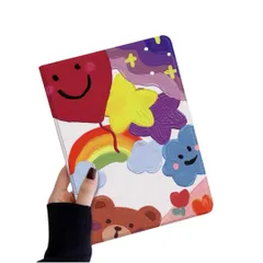 GOOVEN 可愛い iPad 10.2インチ用のケース 第9世代 8世代 7世代 ペン収納 おしゃれ 超薄型 iPad Air3用の Pro10.5 カバー スタンド機能 レディース ブック式 PUレザー 手帳型，カラー1