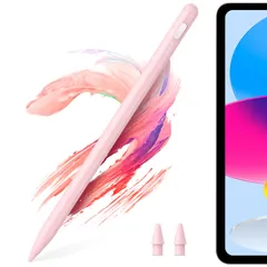 タッチペン 対応iPad ペンシル スタイラスペン 対応iPad第9/10世代/11世代 (A16) アップルペンシル 超高感度/電量表示/傾き感知/パームリジェクション 極細 Type-C急速充電式 磁気吸着機能 対応iPads Air Pro 1 ...