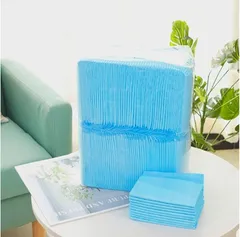 澤田屋ランドセル ペット用使い捨て防水シーツ 介護用アンダーパッド トイレシート 中厚/100枚入り (ライトブルー,  中厚)