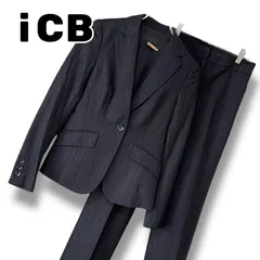 iCB アイシービー ネイビー レディース スーツ フォーマル ビジネススーツ 上下 セットアップ 2点セット Sサイズ相当 0001107OC