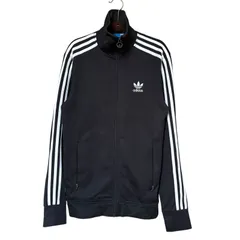 古着 adidas アディダス トラックジャケット スリーストライプス ブラック 95サイズ Lサイズ相当 2512-505