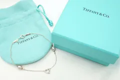 ティファニー パール バイ ザ ヤード オープン ハート ブレスレット エルサペレッティ アクセサリー Ag925 銀 シルバー ピンク TIFFANY&Co. 5509j