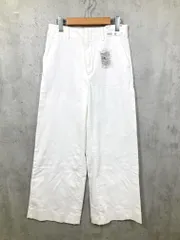 新品 UNIQLO ユニクロ ワイドトラウザージーンズ デニム パンツ sizeL/白 ■■ レディース