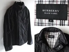 希少 BURBERRY BLACK LABEL バーバリーブラックレーベル 裏ノバチェック柄 高密度コットン M-65型 ミリタリージャケット M 黒 三陽商会正規