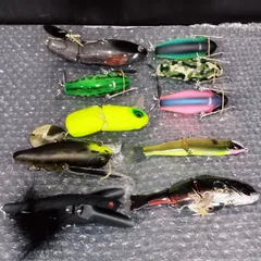 【D33586】（中古品）ダッジ 漆黒 ジョイントフカベイト ポンパドール他 ルアー 10点 まとめ売りのサムネイル