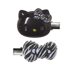 ケイカンパニー(K Company) ハローキティ ぷっくりったいヘアクリップ2P ゼブラ柄 KT-PUC-ZE H32×W47×D9mm [ハローキティ ゼブラ柄]